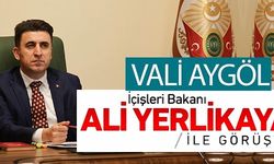 VALİ AYGÖL İÇİŞLERİ BAKANI İLE GÖRÜŞTÜ