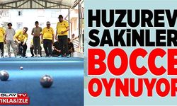 HUZUREVİ SAKİNLERİ BOCCE OYNUYOR