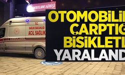 OTOMOBİLİN ÇARPTIĞI BİSİKLETLİ YARALANDI