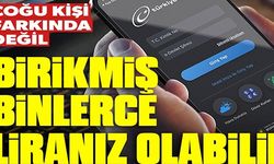 BİRİKMİŞ BİNLERCE LİRANIZ OLABİLİR