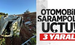 OTOMOBİL ŞARAMPOLE UÇTU!