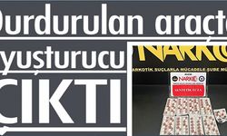 DURDURULAN ARRAÇTA UYUŞTURUCU ÇIKTI