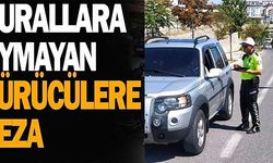 KURALLARA UYMAYAN SÜRÜCÜLERE CEZA