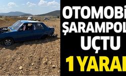 OTOMOBİL ŞARAMPOLE UÇTU: 1 YARALI