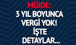 3 YIL BOYUNCA VERGİ YOK!