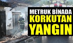 METRUK BİNADA KORKUTAN YANGIN