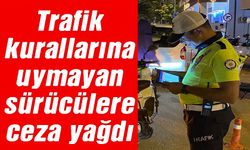 TRAFİK KURALLARINA UYMAYAN SÜRÜCÜLERE CEZA YAĞDI