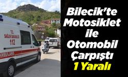 MOTOSİKLET İLE OTOMOBİL ÇARPIŞTI: 1 YARALI