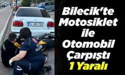 MOTOSİKLET VE OTOMOBİL ÇARPIŞTI: 1 YARALI