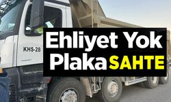 HEM EHLİYETİ YOK, HEMDE PLAKA SAHTE ÇIKTI!