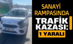 SANAYİ RAMPASINDA TRAFİK KAZASI