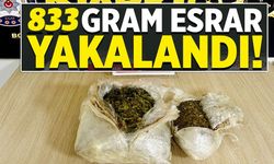 OTOBÜSTE 833 GRAM ESRAR MADDESİ İLE YAKALANDI