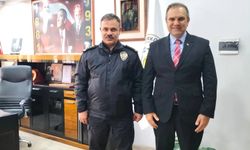 BAŞKAN DİLSİZ'E EMNİYET MÜDÜRÜ KALAYCI'DAN VEDA ZİYARETİ