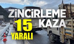 6 ARAÇLI ZİNCİRLEME KAZA: 15 HAFİF YARALI