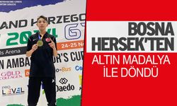 MİLLİ SPORCU GESGE, BOSNA HERSEK'TEN ALTIN MADALYA İLE DÖNDÜ