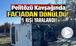 BİLECİK'TE MİDİBÜS DEVRİLDİ: 1 YARALI