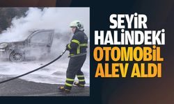 BİLECİK'TE SEYİR HALİNDE ALEV ALAN ARAÇTA MADDİ HASAR MEYDANA GELDİ