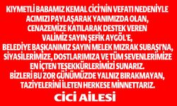 CİCİ AİLESİ TEŞEKKÜR