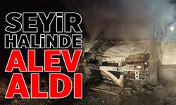 SEYİR HALİNDE BİR ANDA ALEV ALDI