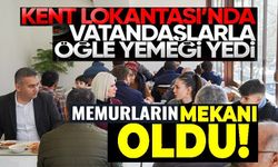 KENT LOKANTASINDA VATANDAŞLARLA BİRLİKTE YEMEK YEDİ