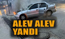 BİLECİK'TE SEYİR HALİNDEKİ OTOMOBİL ALEV ALEV YANDI