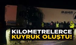 KİLOMETRELERCE KUYRUK OLUŞTU