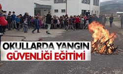 OKULLARDA YANGIN EĞİTİMİ VERDİ