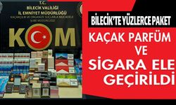 YÜZLERCE PAKET KAÇAK SİGARA VE PARFÜM ELE GEÇİRİLDİ