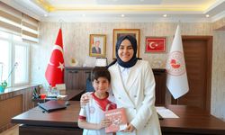 DERECEYE GİREN ÖĞRENCİLERDEN KAYMAKAMA ZİYARET