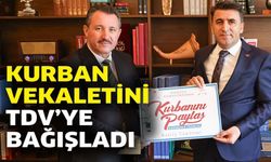 VALİ AYGÖL'DEN TDV'YE KURBAN BAĞIŞI