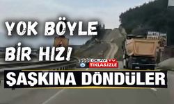 OTOMOBİLLER KAMYONA YETİŞEMEDİ