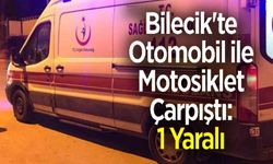 MOTOSİKLET İLE OTOMOBİL ÇARPIŞTI: 1 YARALI