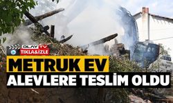 BİLECİK'TE 3 KATLI METRUK EVDE YANGIN
