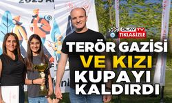TERÖR GAZİSİ ORYANTİRİNG YARIŞMASI'NDA KIZIYLA BİRİNCİ OLDU