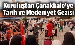 KURULUŞTAN "ÇANAKKALE'YE TARİH VE MEDENİYET GEZİSİ" DOMANİÇ İLÇESİNDEN BAŞLATILDI