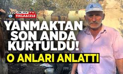 EVİNİ YANMAKTAN SU HORTUMU İLE KURTARDI