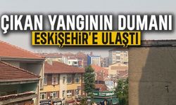 BİLECİK'TE SÜREN YANGININ DUMANI ESKİŞEHİR'E ULAŞTI