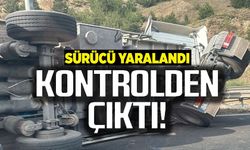 KONTROLDEN ÇIKAN TIRIN DORSESİ DEVRİLDİ, SÜRÜCÜSÜ YARALANDI