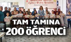 200 ÖĞRENCİ SERTİFİKA ALDI