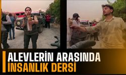 ALEVLERİN ARASINDA İNSANLIK DERSİ: YANGIN BÖLGESİNDE PAYLAŞILAN BİR LOKMA YÜREKLERİ ISITTI