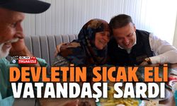 GEÇİCİ BARINMA MERKEZİNDE İLK SABAH KAHVALTISI