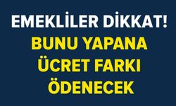 BU TARİHLERDE BAŞVURU YAPAN EMEKLİLER ÜCRET FARKI ALACAK