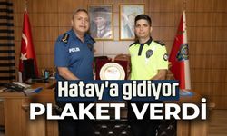 KOMİSER FATİH SANAY'A TEŞEKKÜR PLAKETİ