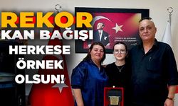 REKOR KAN BAĞIŞINA PLAKET
