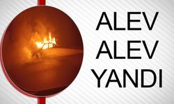 SEYİR HALİNDEYKEN ALEV ALAN OTOMOBİL KÜLE DÖNDÜ