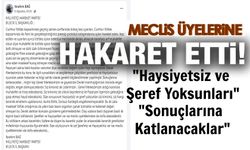 MHP BİLECİK İL BAŞKANI BAĞ'DAN İSTİFA EDEN MECLİS ÜYELERİNE HAKARET
