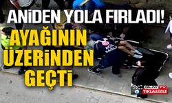 YOLA KOŞARAK FIRLAYAN ÇOCUĞA MOTOSİKLET ÇARPTI