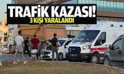 İKİ ARACIN KARIŞTIĞI TRAFİK KAZASINDA 3 KİŞİ YARALANDI