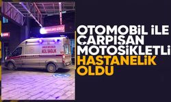 OTOMOBİL İLE MOTOSİKLET ÇARPIŞTI; 1 YARALI