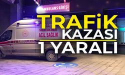TRAFİK KAZASI; 1 YARALI